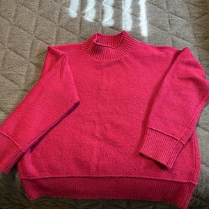 Magenta mock neck sweater